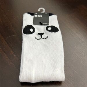 Forever 21 Black and White Panda Socks